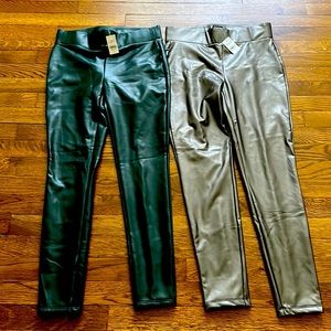 NWT- Faux leather pants